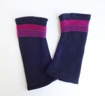 Mitaines Noir Prune magenta